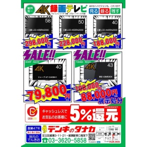 4K液晶テレビ(2)